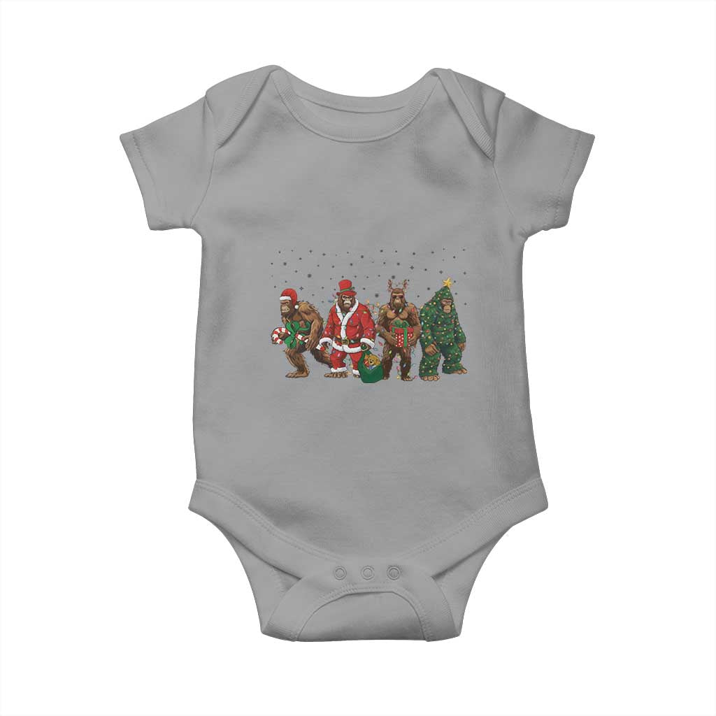 Bigfoot Christmas Cosplay Baby Onesie Funny Holiday Gift TS12 Sport Gray Print Your Wear