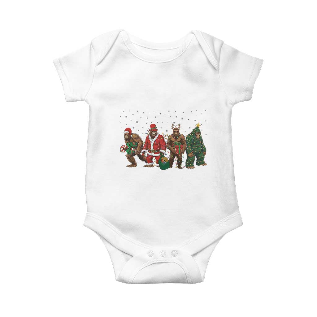 Bigfoot Christmas Cosplay Baby Onesie Funny Holiday Gift TS12 White Print Your Wear