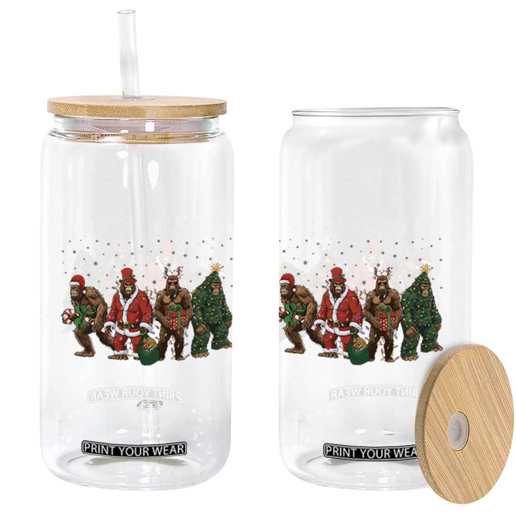 Bigfoot Christmas Cosplay Glass Can Funny Holiday Gift TS12 Print Your Wear