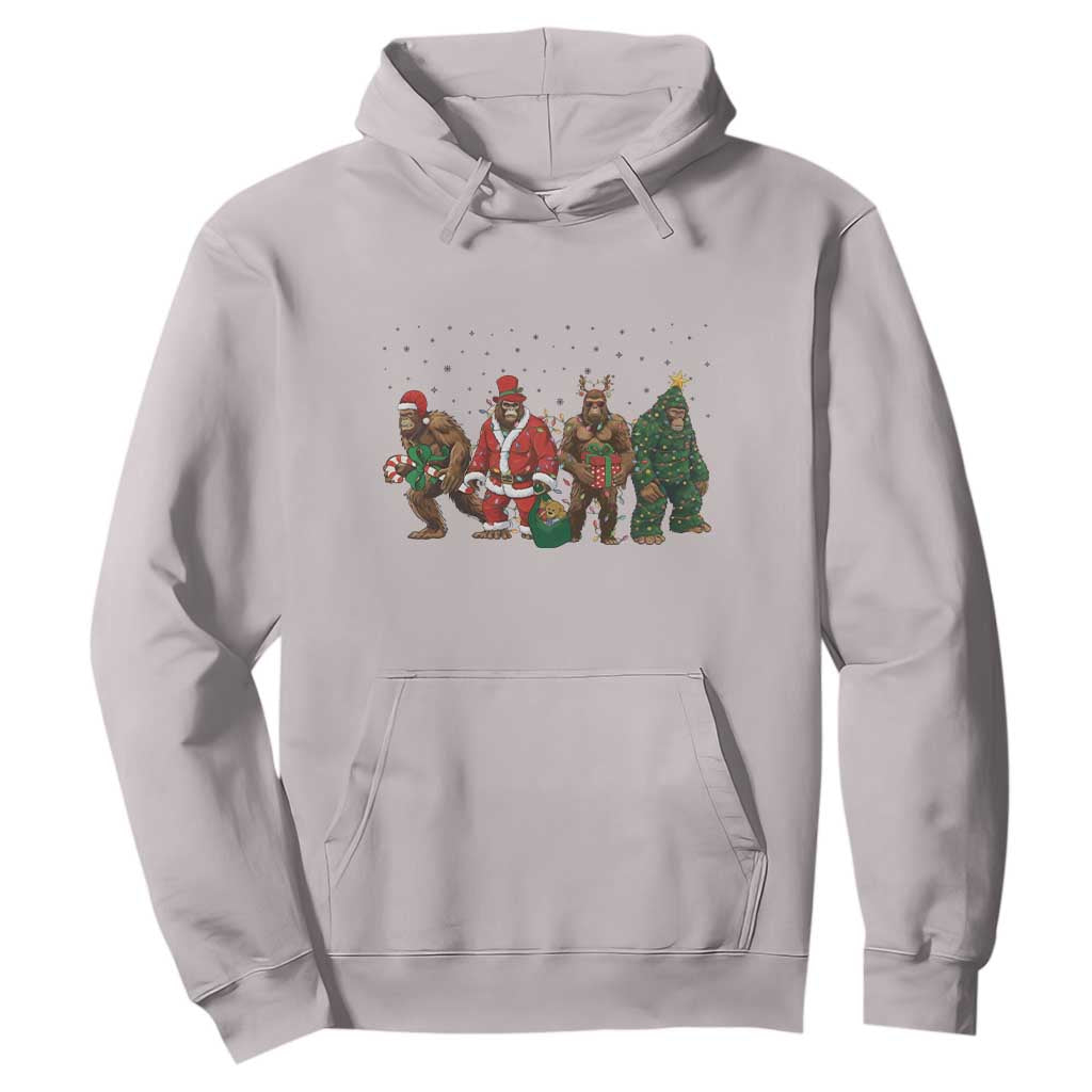 Bigfoot Christmas Cosplay Hoodie Funny Holiday Gift TS12 Ice Gray Print Your Wear