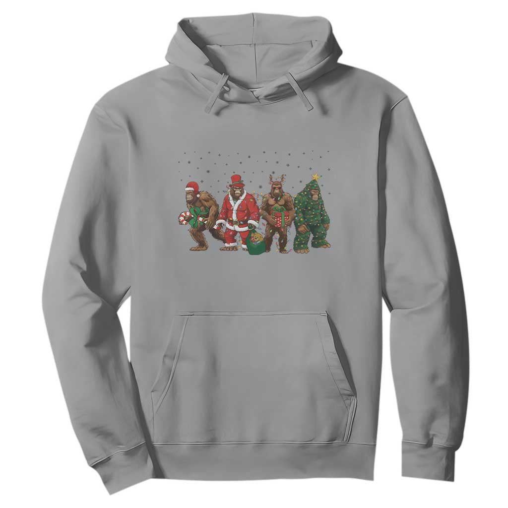 Bigfoot Christmas Cosplay Hoodie Funny Holiday Gift TS12 Sport Gray Print Your Wear