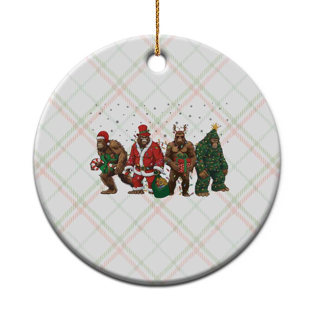 Bigfoot Xmas Cosplay Ceramic Ornament Funny Holiday Gift TS12 1pc Christmas Plaid Print Your Wear