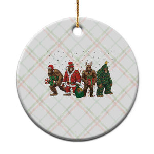 Bigfoot Xmas Cosplay Ceramic Ornament Funny Holiday Gift TS12 1pc Christmas Plaid Print Your Wear