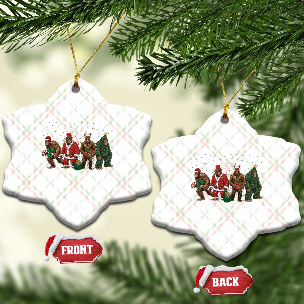 Bigfoot Xmas Cosplay Ceramic Ornament Funny Holiday Gift TS12 Print Your Wear