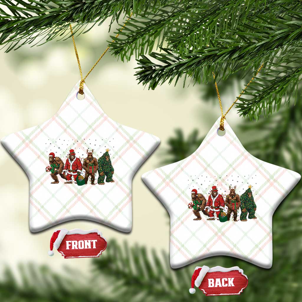 Bigfoot Xmas Cosplay Ceramic Ornament Funny Holiday Gift TS12 Print Your Wear