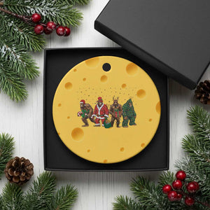 Bigfoot Xmas Cosplay Ceramic Ornament Funny Holiday Gift TS12 1pc Yellow Cheese Print Your Wear