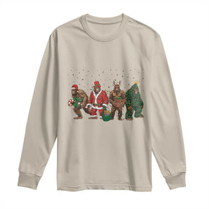 Bigfoot Christmas Cosplay Long Sleeve Shirt Funny Holiday Gift TS12 Sand Print Your Wear