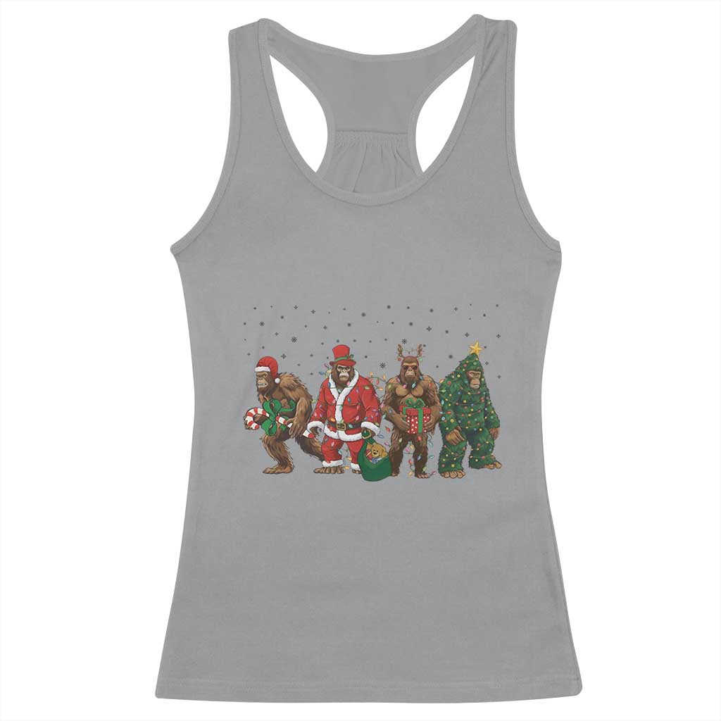 Bigfoot Christmas Cosplay Racerback Tank Top Funny Holiday Gift TS12 Sport Gray Print Your Wear