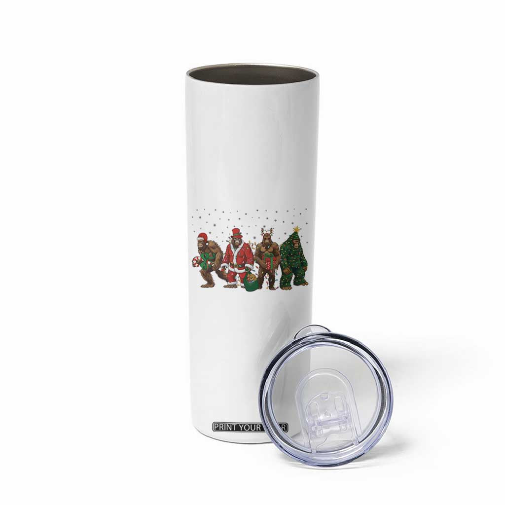 Bigfoot Christmas Cosplay Skinny Tumbler Funny Holiday Gift TS12 Print Your Wear