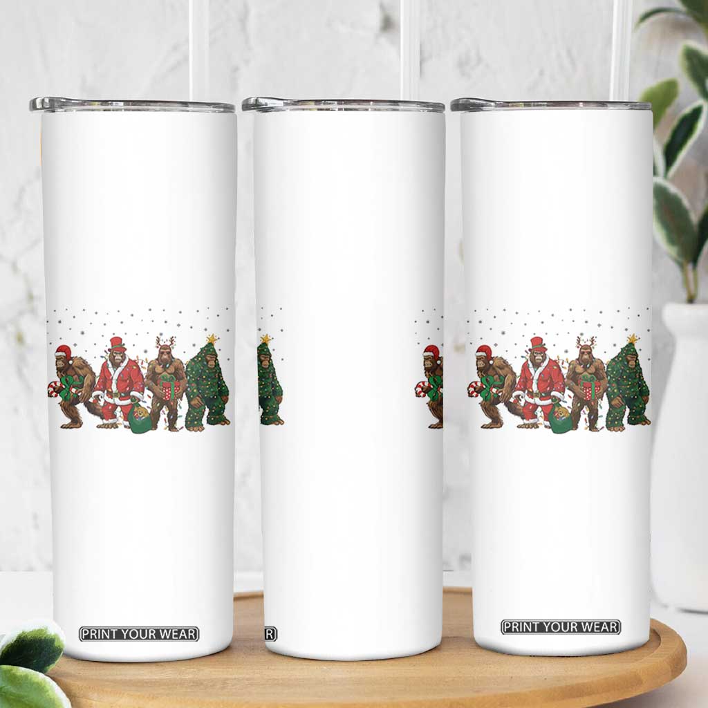 Bigfoot Christmas Cosplay Skinny Tumbler Funny Holiday Gift TS12 Print Your Wear
