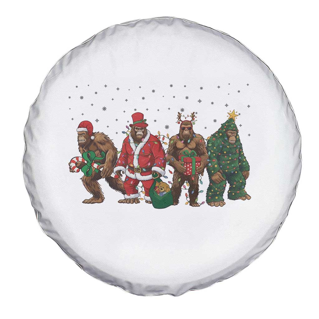 Bigfoot Christmas Cosplay Spare Tire Cover Funny Holiday Gift TS12 Print Your Wear
