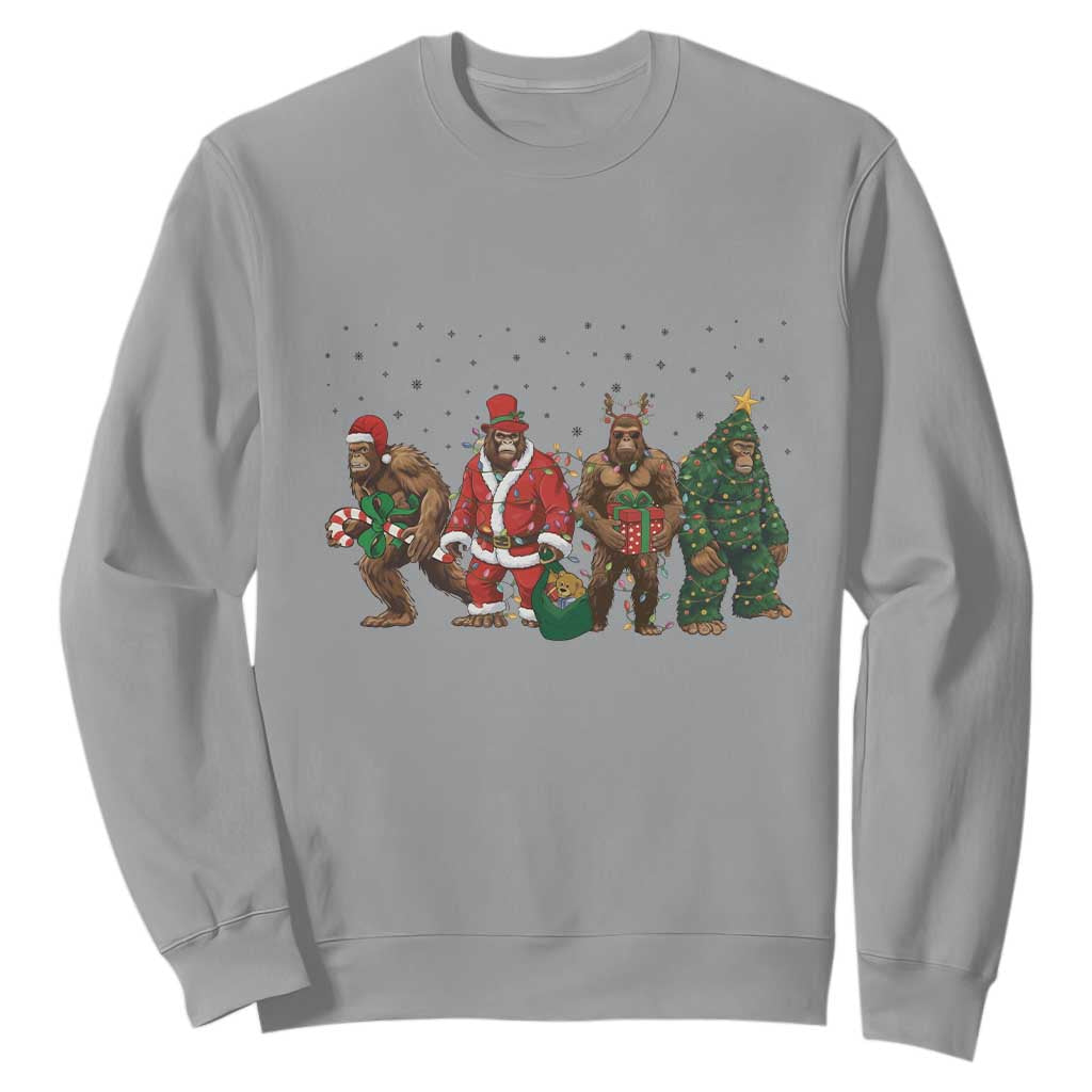Bigfoot Christmas Cosplay Sweatshirt Funny Holiday Gift TS12 Sport Gray Print Your Wear