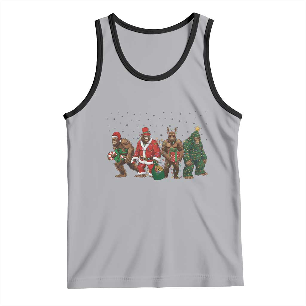 Bigfoot Christmas Cosplay Tank Top Funny Holiday Gift TS12 Athletic Heather Black Print Your Wear