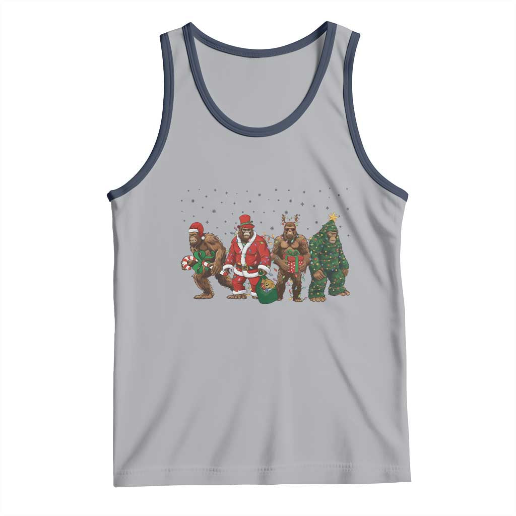 Bigfoot Christmas Cosplay Tank Top Funny Holiday Gift TS12 Athletic Heather Navy Print Your Wear