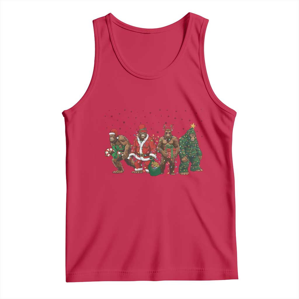 Bigfoot Christmas Cosplay Tank Top Funny Holiday Gift TS12 Red Print Your Wear