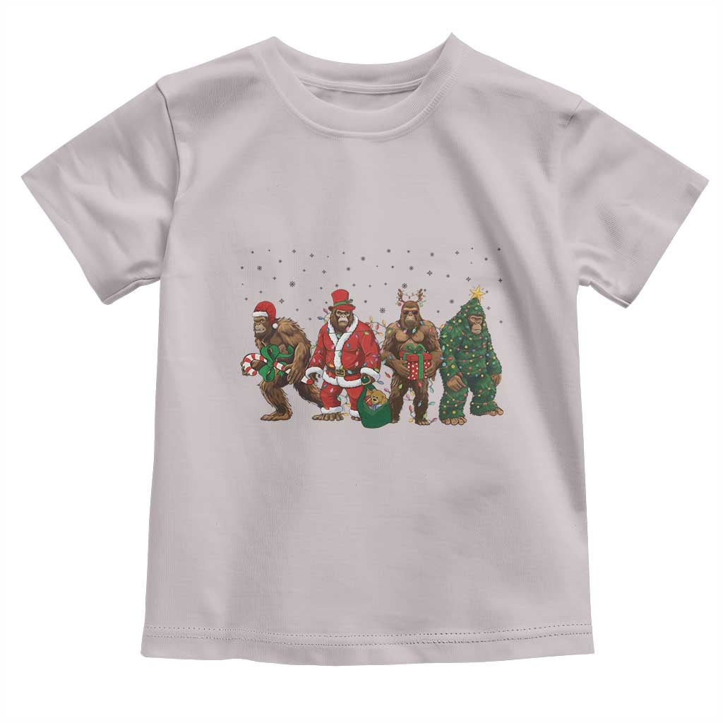 Bigfoot Christmas Cosplay Toddler T Shirt Funny Holiday Gift TS12 Ice Gray Print Your Wear