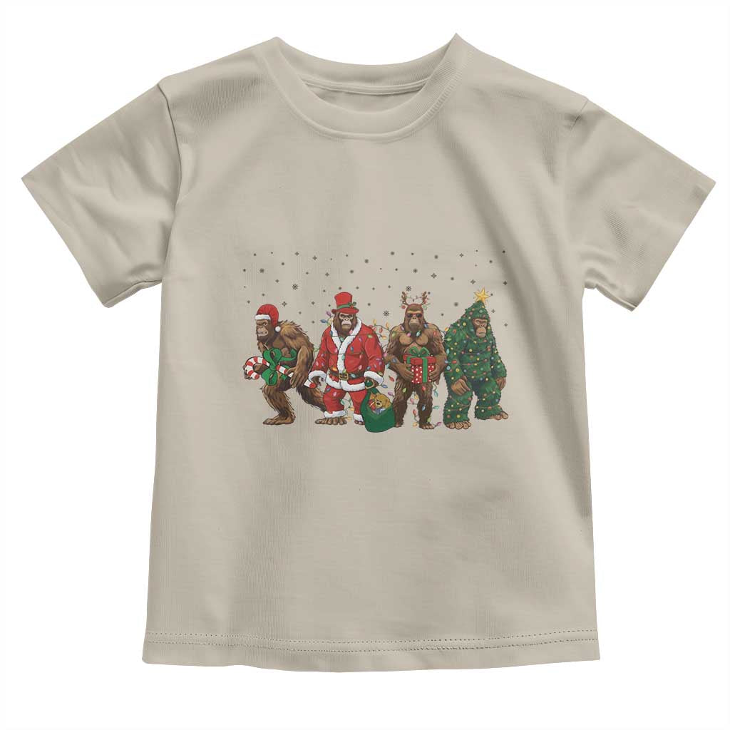 Bigfoot Christmas Cosplay Toddler T Shirt Funny Holiday Gift TS12 Sand Print Your Wear