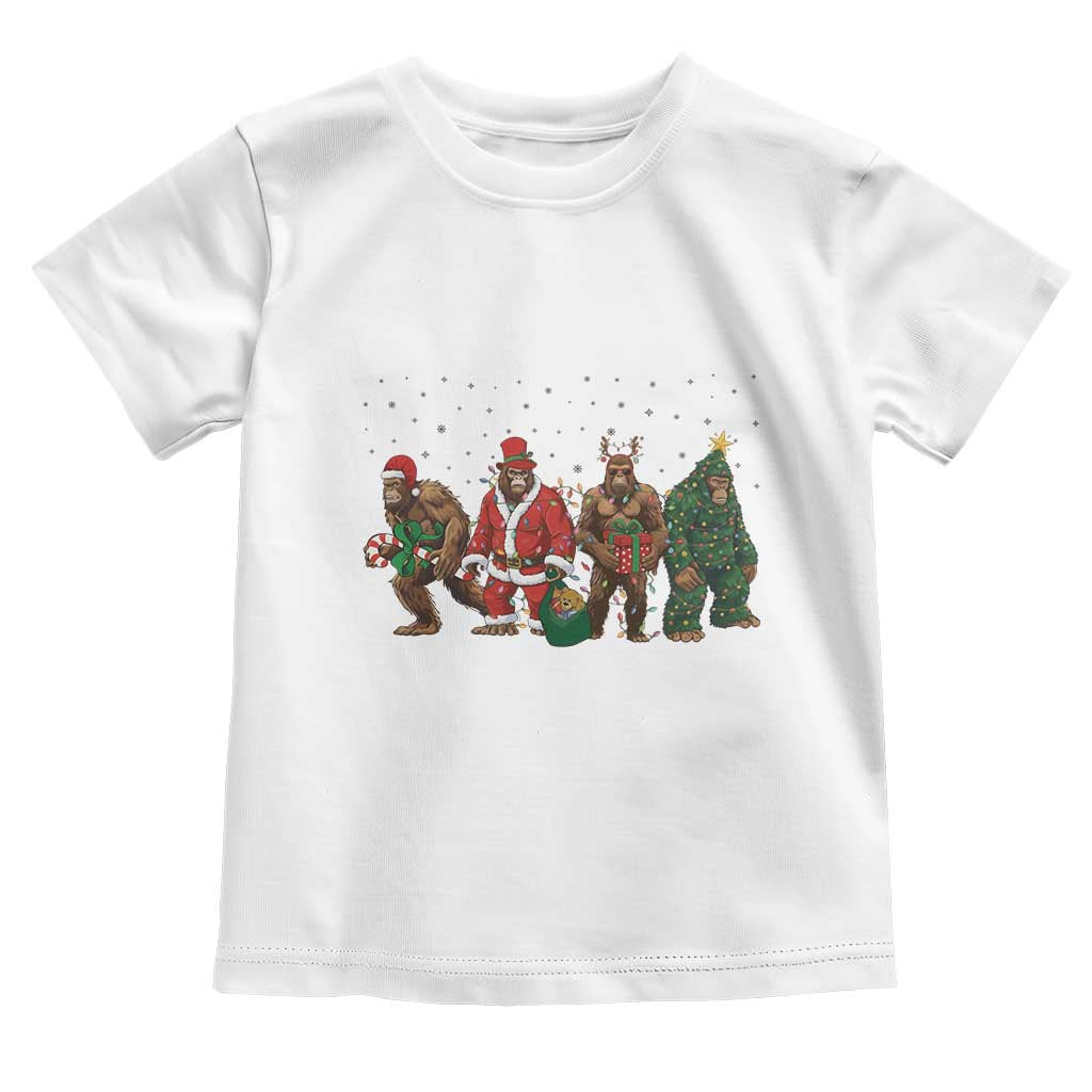 Bigfoot Christmas Cosplay Toddler T Shirt Funny Holiday Gift TS12 White Print Your Wear