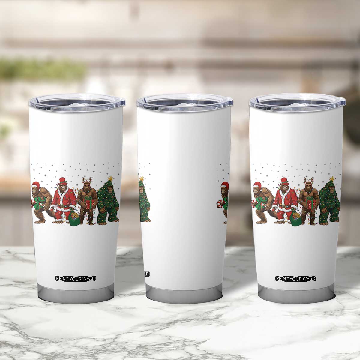 Bigfoot Christmas Cosplay Tumbler Cup Funny Holiday Gift TS12 Print Your Wear