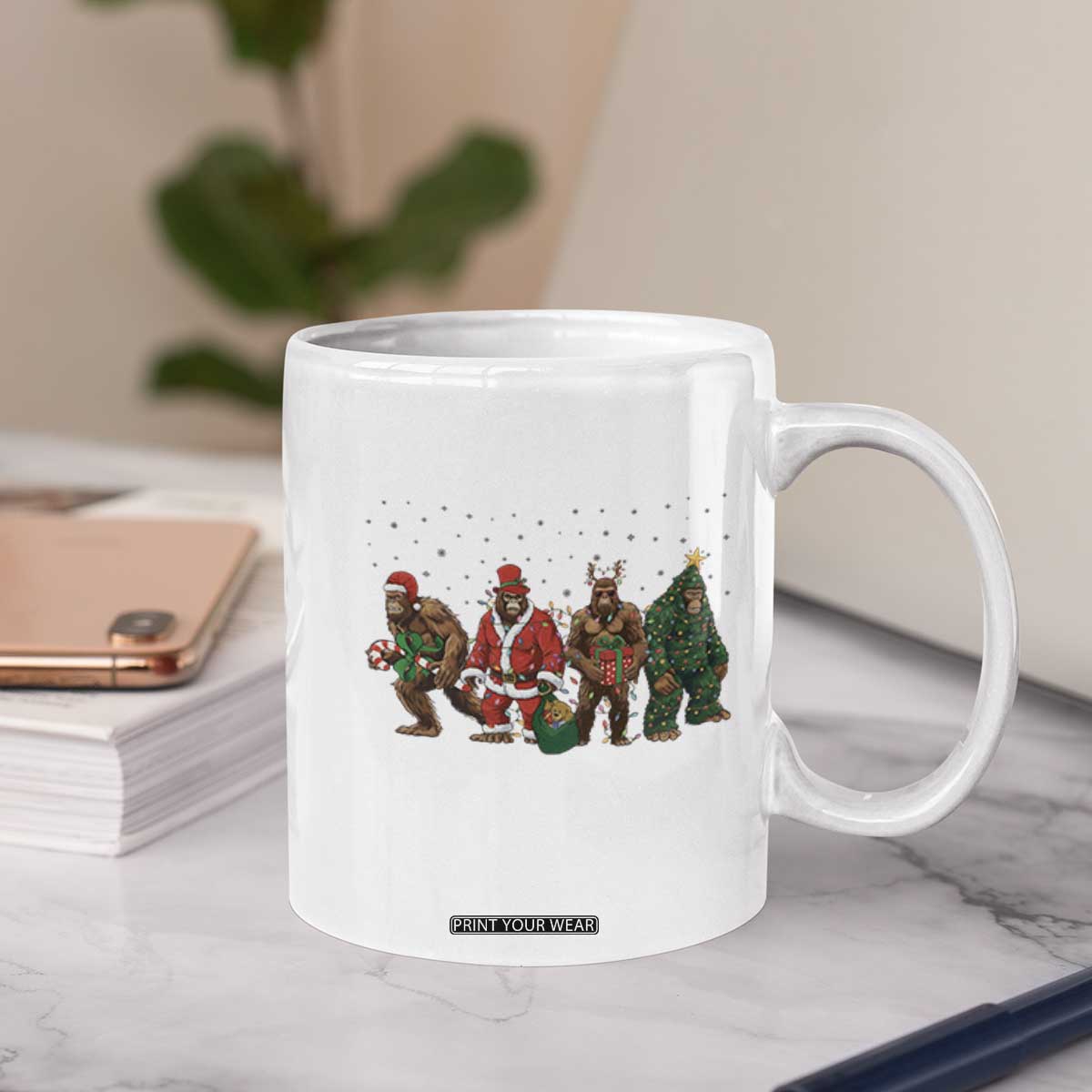 Bigfoot Christmas Cosplay Coffee Mug Funny Holiday Gift TS12 Print Your Wear