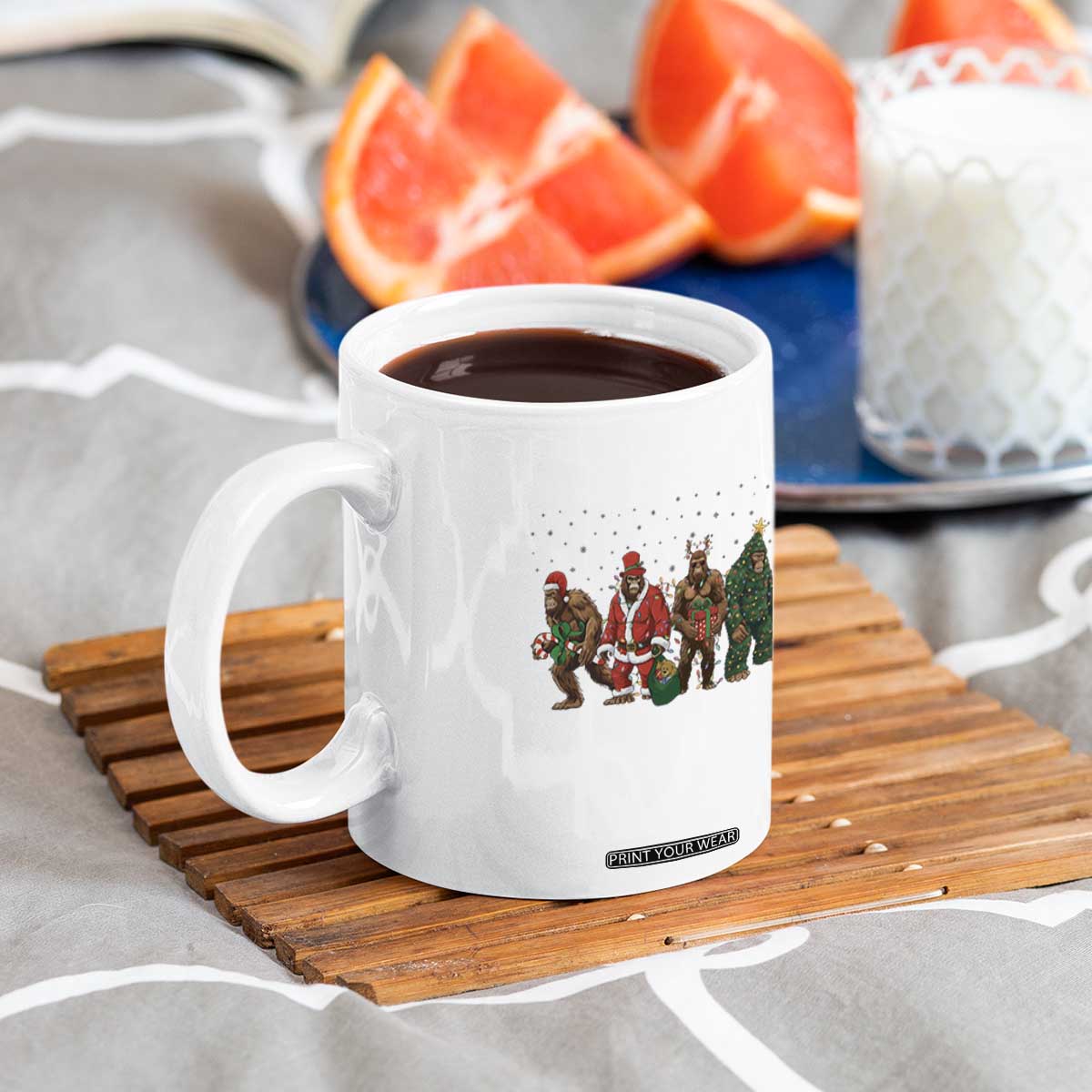 Bigfoot Christmas Cosplay Coffee Mug Funny Holiday Gift TS12 Print Your Wear