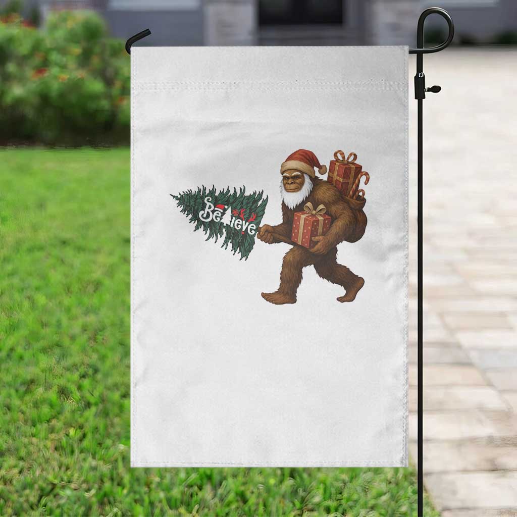 Believe Bigfoot Christmas Garden Flag Sasquatch Holiday Gift TS12 Print Your Wear