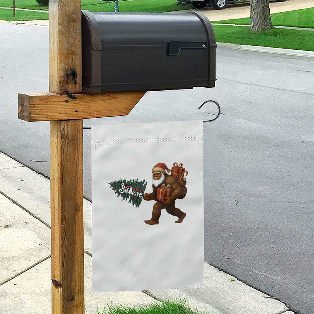Believe Bigfoot Christmas Garden Flag Sasquatch Holiday Gift TS12 Print Your Wear