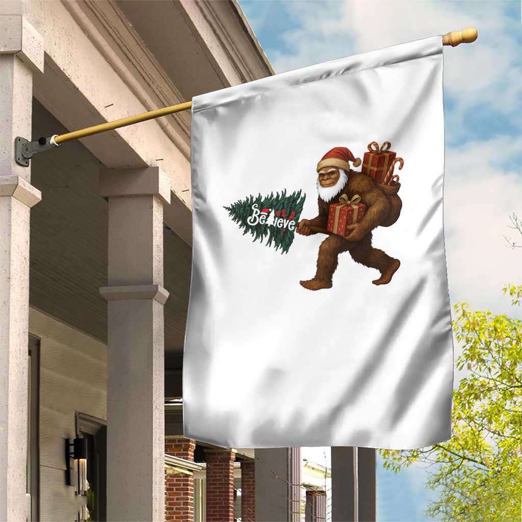 Believe Bigfoot Christmas Garden Flag Sasquatch Holiday Gift TS12 Print Your Wear