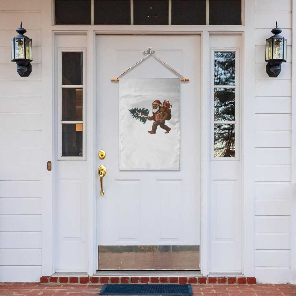 Believe Bigfoot Christmas Garden Flag Sasquatch Holiday Gift TS12 Print Your Wear