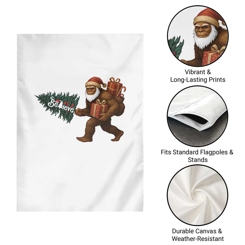 Believe Bigfoot Christmas Garden Flag Sasquatch Holiday Gift TS12 Print Your Wear