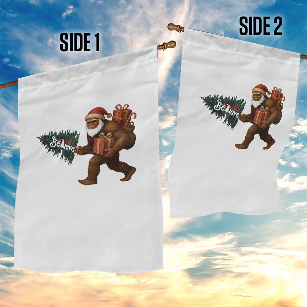 Believe Bigfoot Christmas Garden Flag Sasquatch Holiday Gift TS12 Print Your Wear