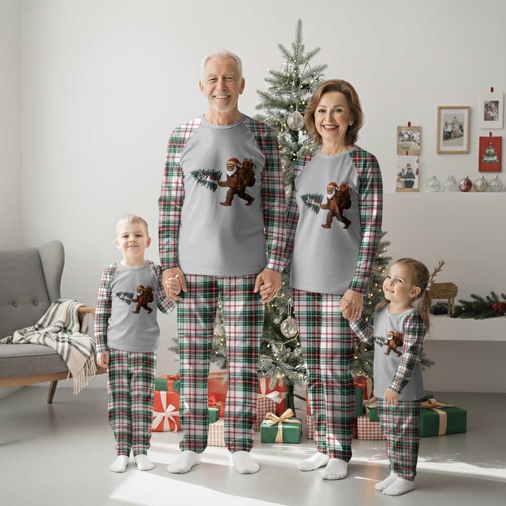 Believe Bigfoot Xmas Plaid Pajama Set Sasquatch Holiday Gift TS12 Christmas Plaid Print Your Wear