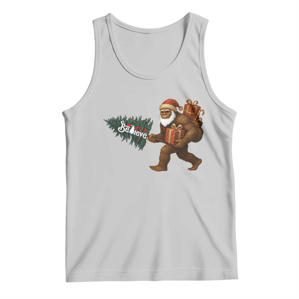 Believe Bigfoot Christmas Tank Top Sasquatch Holiday Gift TS12 Ash Print Your Wear