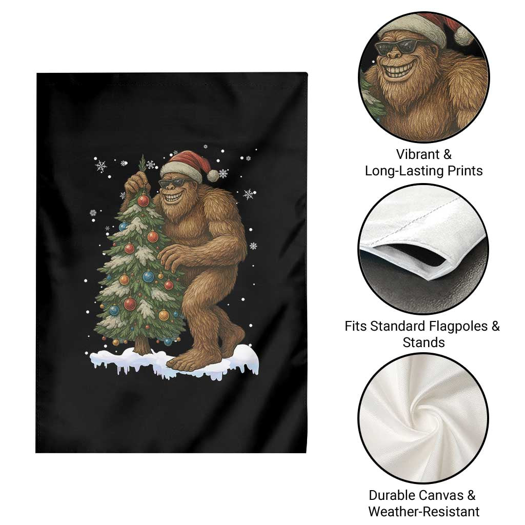 Funny Christmas Garden Flag Bigfoot Decorating Xmas Tree Gift TS12 Print Your Wear