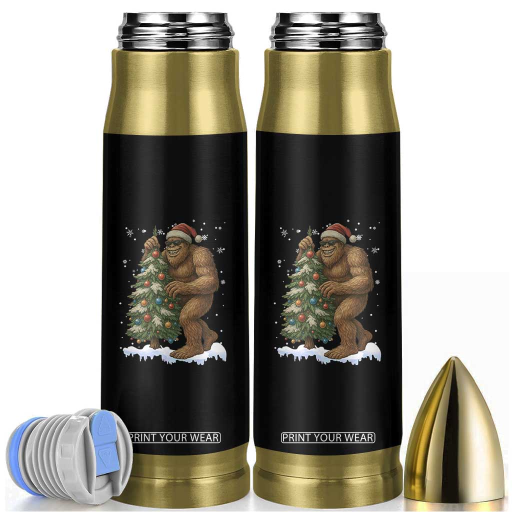 Funny Christmas Bullet Tumbler Bigfoot Decorating Xmas Tree Gift TS12 Black Print Your Wear