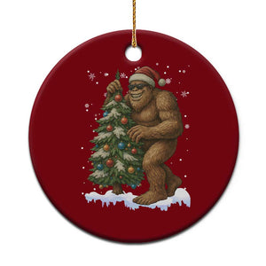 Funny Xmas Ceramic Ornament Bigfoot Decorating Xmas Tree Gift TS12 1pc Red Print Your Wear