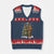 Funny Xmas V-Neck Knit Sweater Vest Bigfoot Decorating Xmas Tree Gift TS12 Navy Red Print Your Wear
