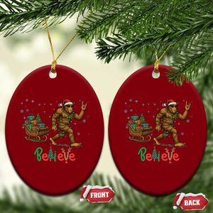 Bigfoot Xmas Ceramic Ornament Believe Funny Holiday Gift TS12 Print Your Wear
