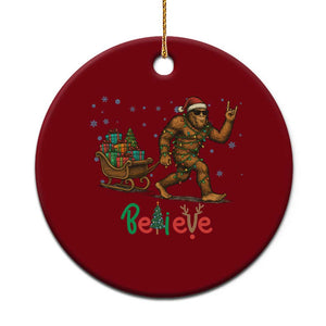 Bigfoot Xmas Ceramic Ornament Believe Funny Holiday Gift TS12 1pc Red Print Your Wear
