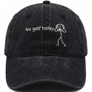 No Golf Today Washed Cotton Baseball Cap Funny Sport Lovers Gift TS12 Print Your Wear