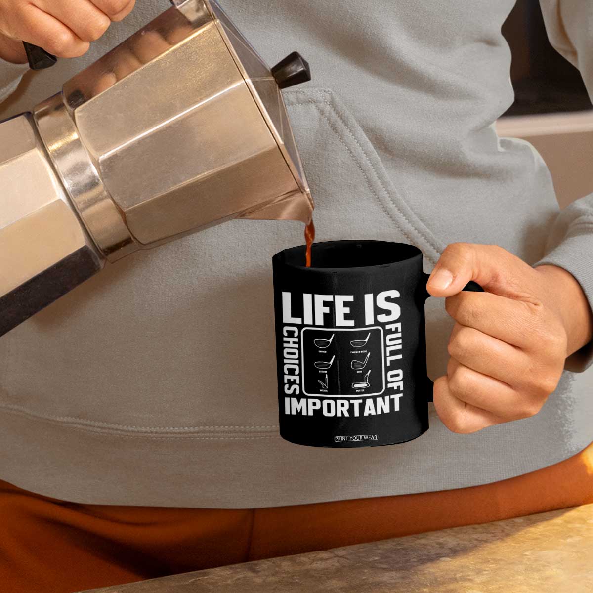 Life Is Full Of Important Choices Coffee Mug Golf Lover Gift TS12 Print Your Wear