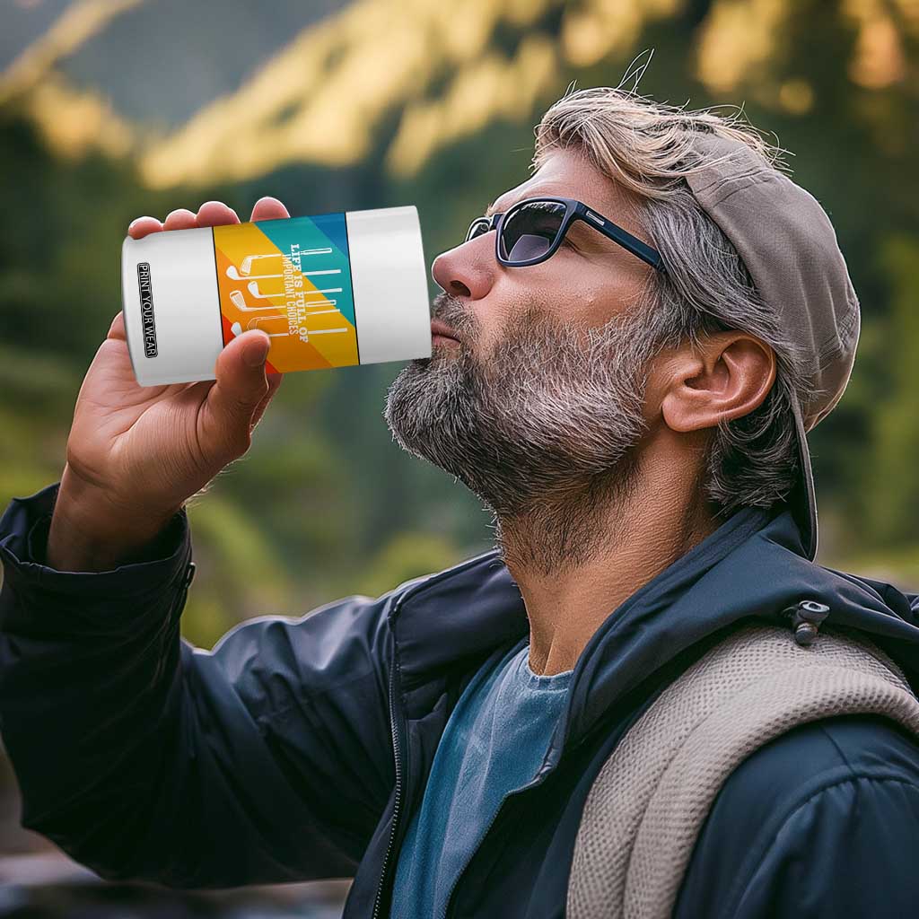 Funny Golf Clubs 4 in 1 Can Cooler Tumbler Life Is Full Of Important Choices TS12 Print Your Wear