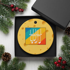 Funny Golf Clubs Ceramic Ornament Life Is Full Of Important Choices TS12 1pc Yellow Cheese Print Your Wear