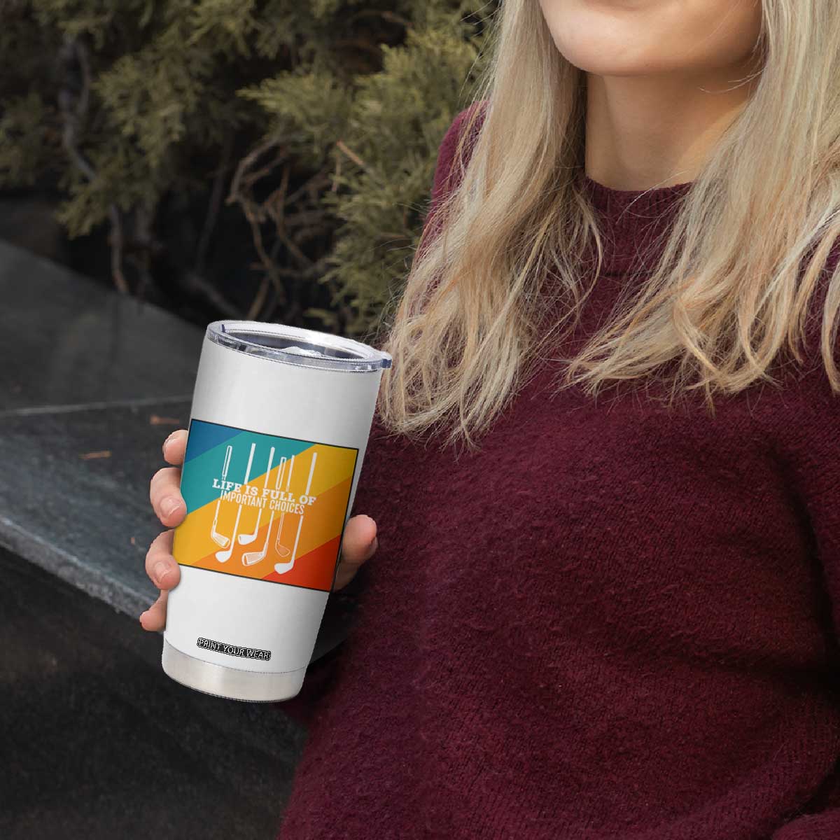 Funny Golf Clubs Tumbler Cup Life Is Full Of Important Choices TS12 Print Your Wear