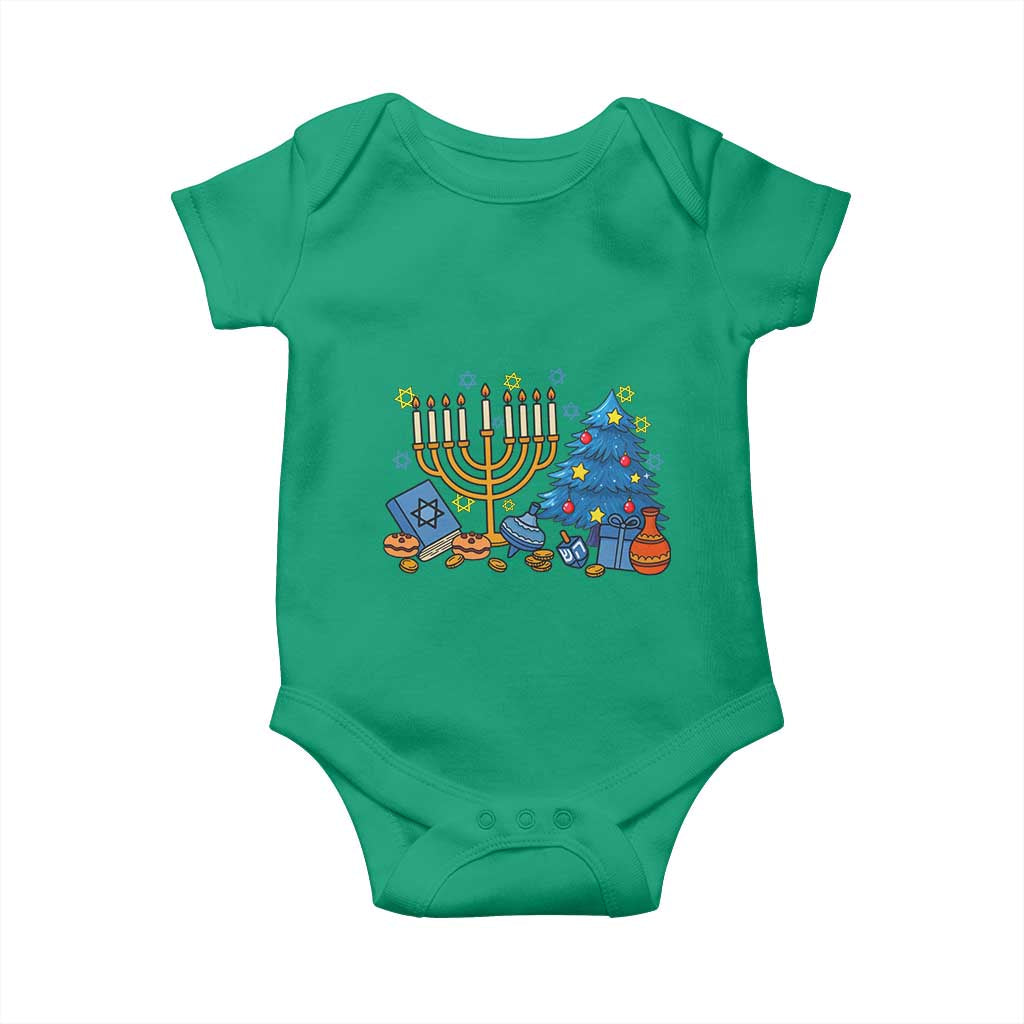 Interfaith Christmas Hanukkah Baby Onesie Celebration Festival Of Lights Gift TS12 Irish Green Print Your Wear