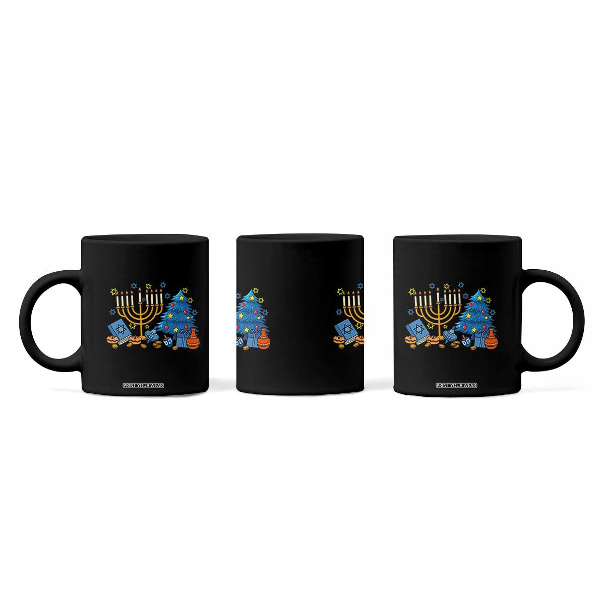 Interfaith Christmas Hanukkah Coffee Mug Celebration Festival Of Lights Gift TS12 Print Your Wear