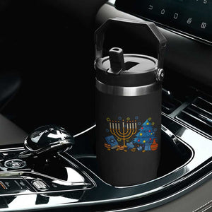 Interfaith Christmas Hanukkah Flip Straw Tumbler Celebration Festival Of Lights Gift TS12 Print Your Wear