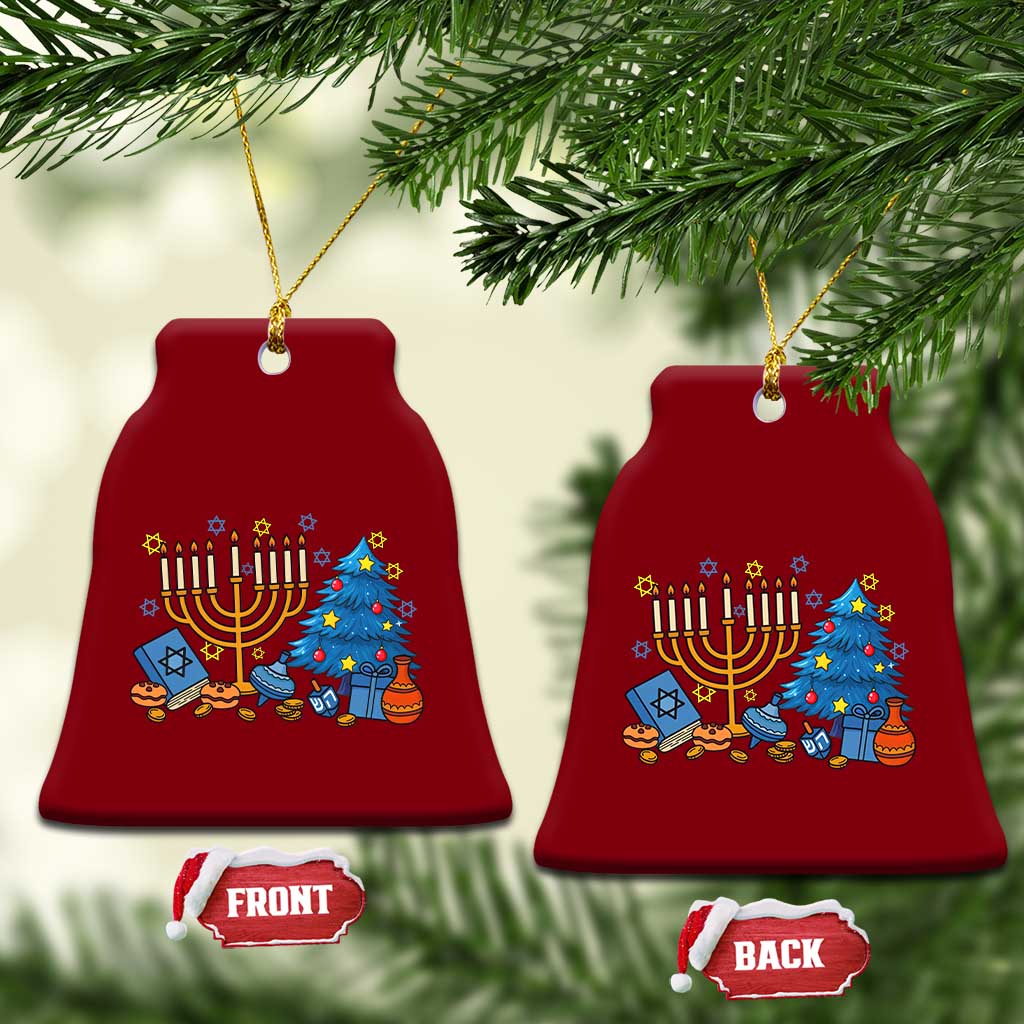 Interfaith Xmas Hanukkah Ceramic Ornament Celebration Festival Of Lights Gift TS12 Print Your Wear