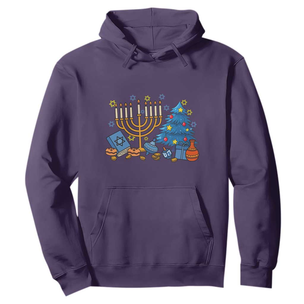 Interfaith Christmas Hanukkah Hoodie Celebration Festival Of Lights Gift TS12 Purple Print Your Wear