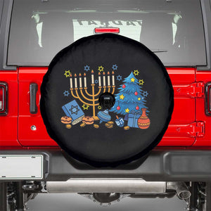Interfaith Christmas Hanukkah Spare Tire Cover Celebration Festival Of Lights Gift TS12 Black Print Your Wear